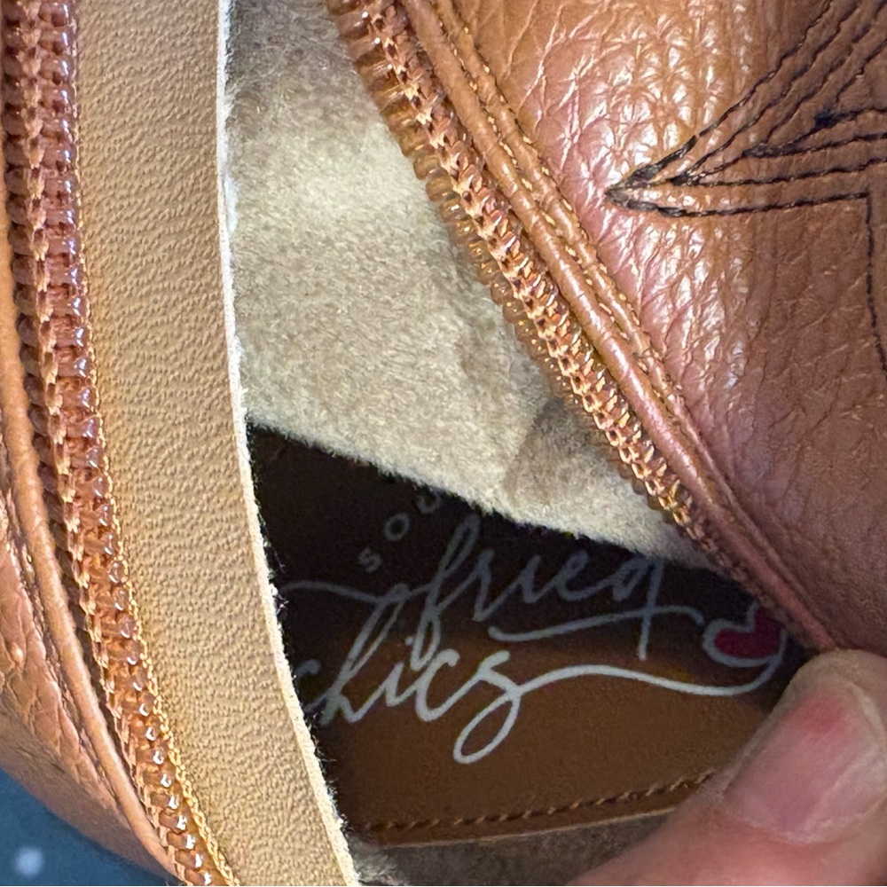 Southern Fried Chics Brown Knee High Western Boot Cowgirl Cowboy Boots Size 7W - Picture 14 of 15